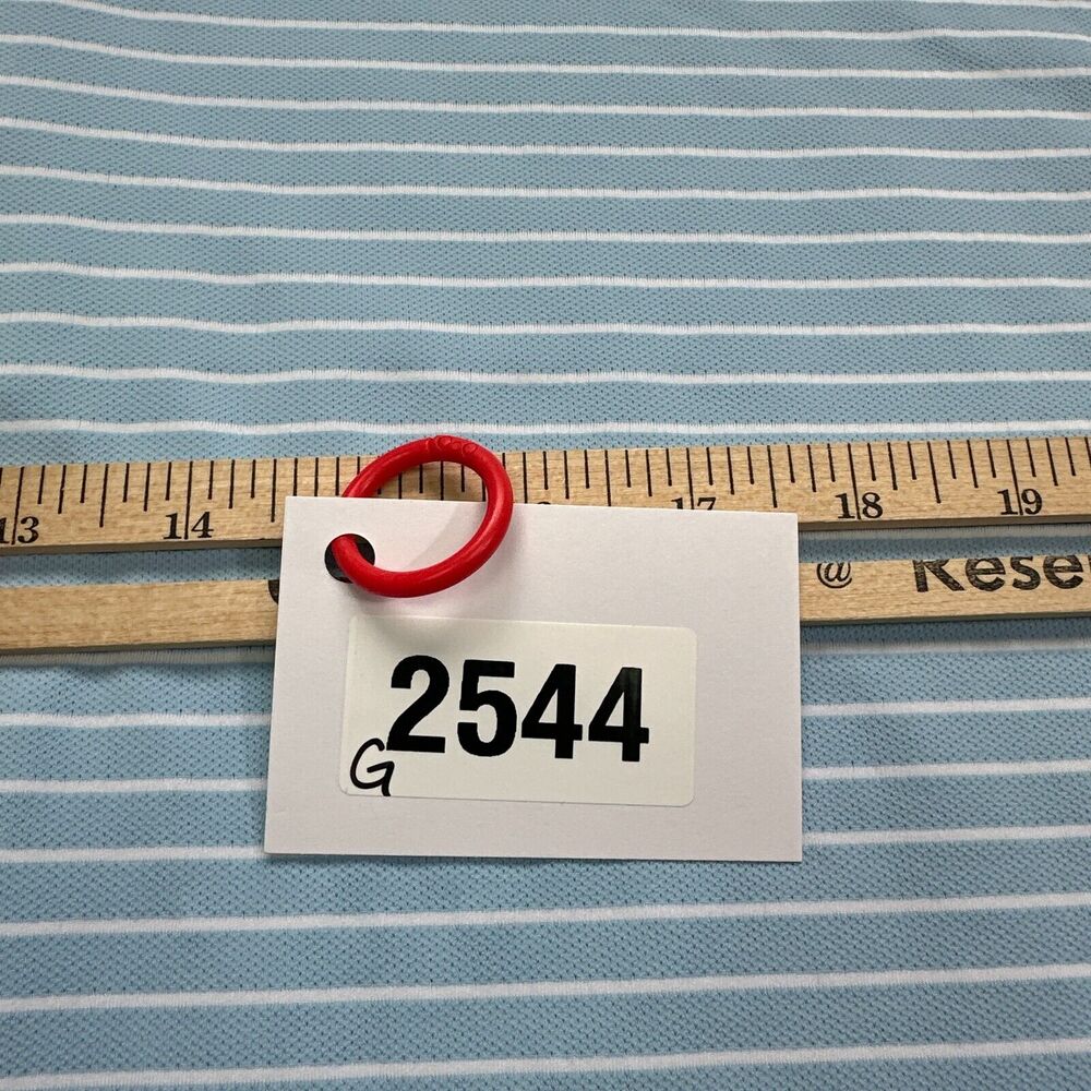 G/Fore Polo‎ Shirt Mens XL Blue Striped Performance Golf Casual Pullover - Picture 9 of 9